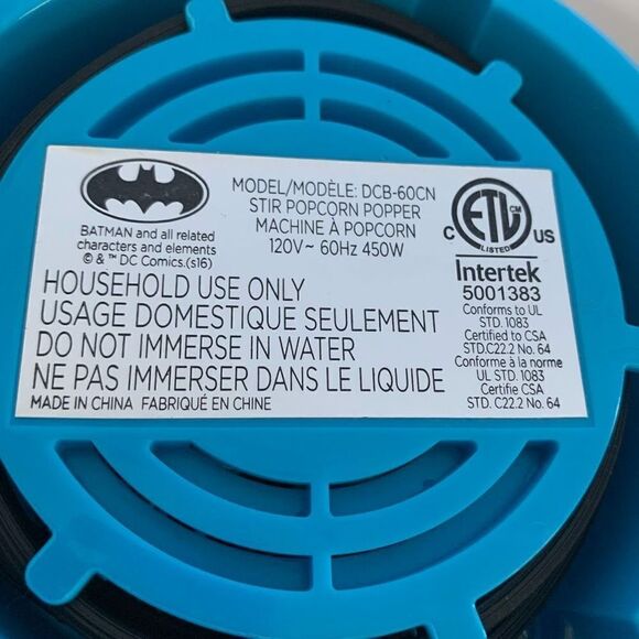 Batman Model DCB-60CN Stir Popcorn Popper - Picture 8 of 8